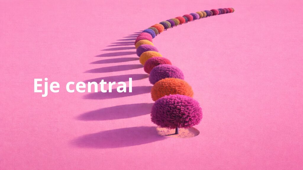 Eje central con letras
